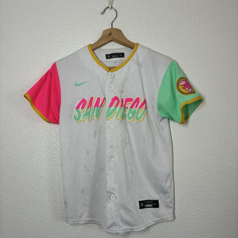 San Diego Padres Jersey Youth Medium Multi MLB Baseball Tatis Jr 23 Nike Boys